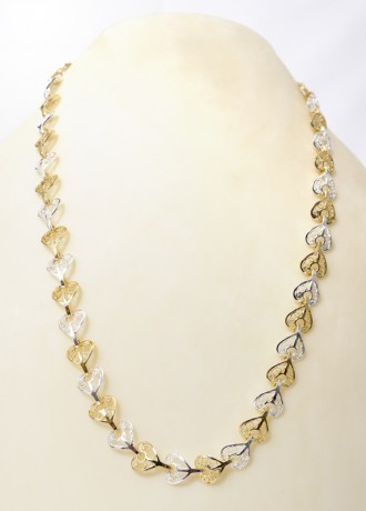 Collana di Cuoricini in Filigrana Bicolore