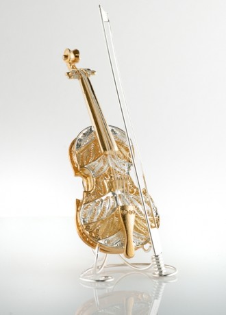 Violino di Paganini in Filigrana Bicolore