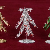Soprammobile ad albero di Natale in filigrana d’argento