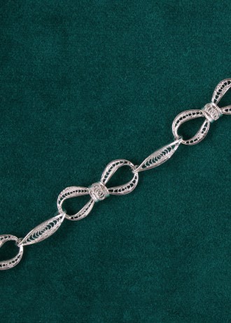 Bracciale a Fiocchi in Filigrana Rodiata
